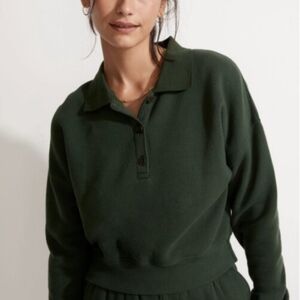 Madewell Forest Green Polo Sweatshirt
